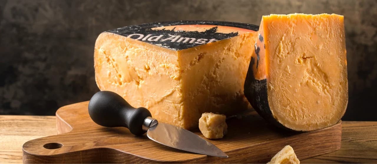 Traditional Dutch cheese wheels